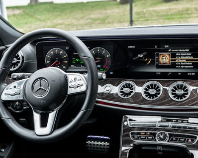 Display screen in car dashboard